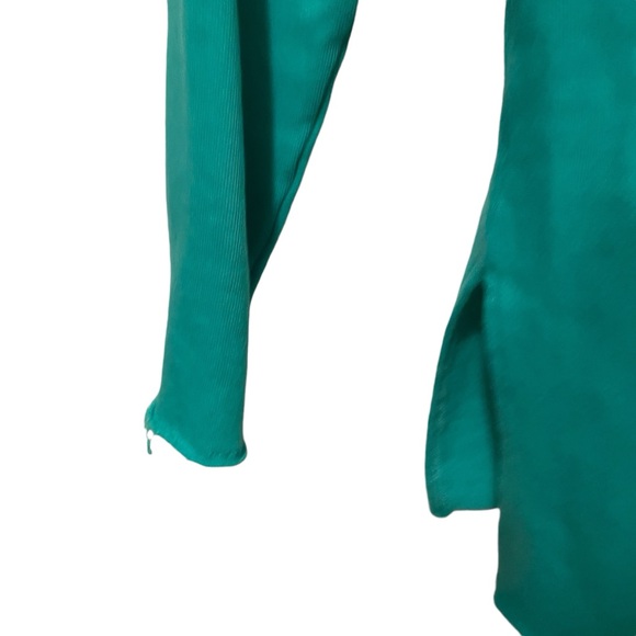 Crown and Ivy Flamingo Sweatshirt Top Teal Beach Size Small So Cute! - Picture 7 of 9